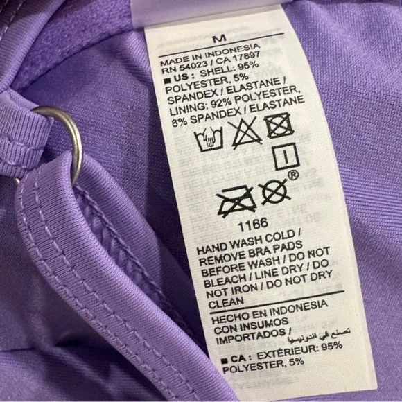 NWT Old Navy Ribbed Textured Lavender Bikini Top Underwire Adjustable Straps - Picture 9 of 11